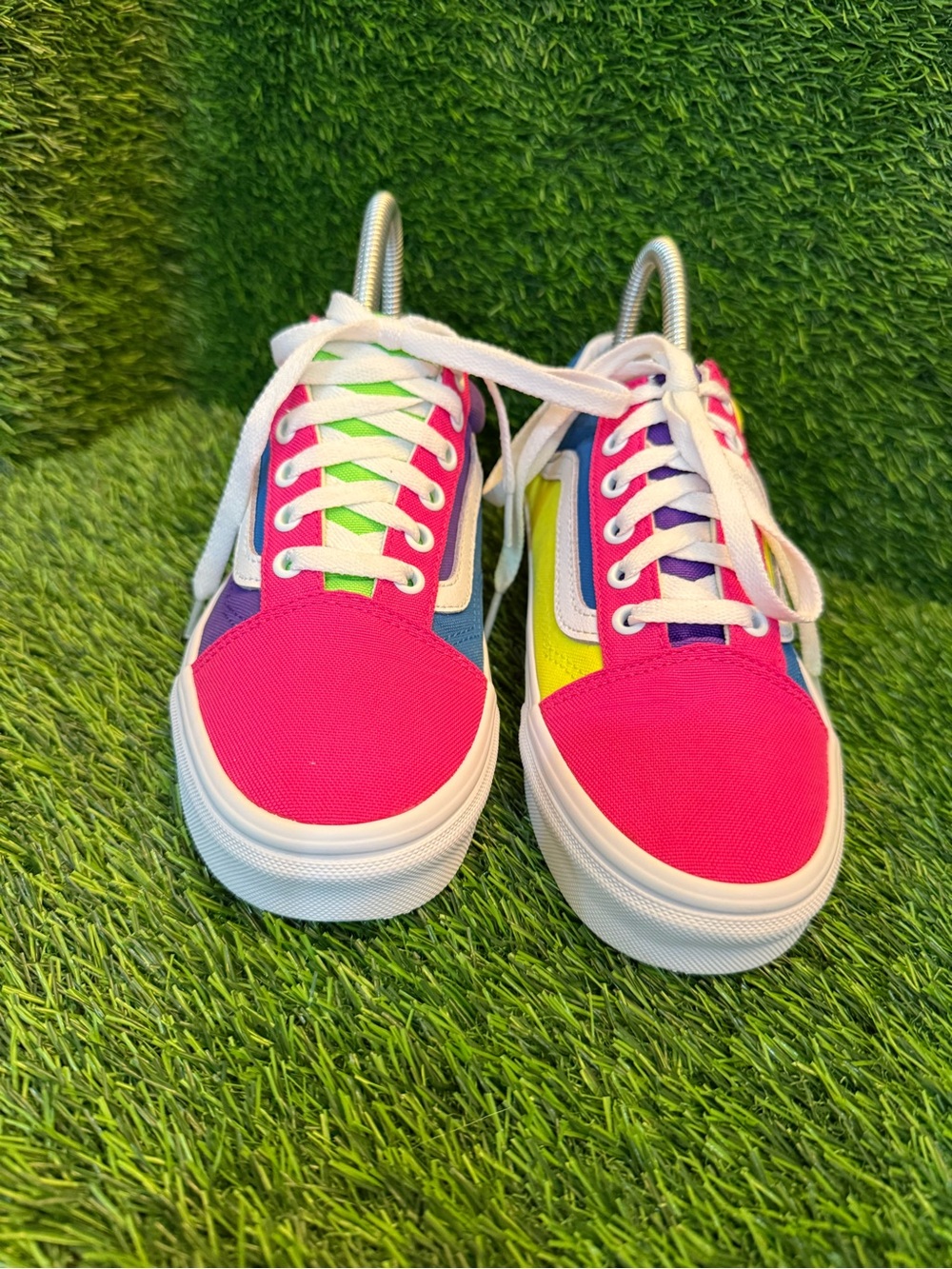 Vans unisex Colorblock Pink & Multicolor Low-Top Sneakers New men’s 5.5 w 7.0